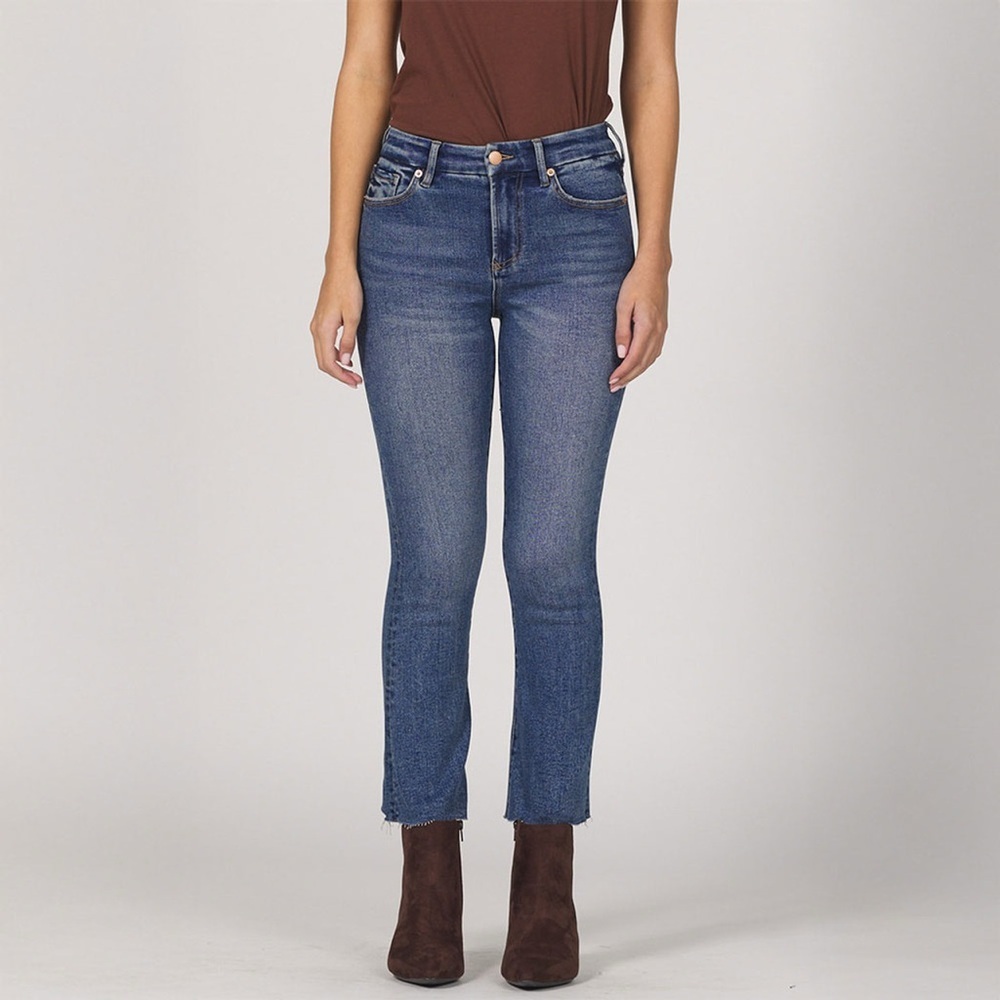 Dear John High Rise Ankle Length Skinny Jeans With Raw Hem Size 31